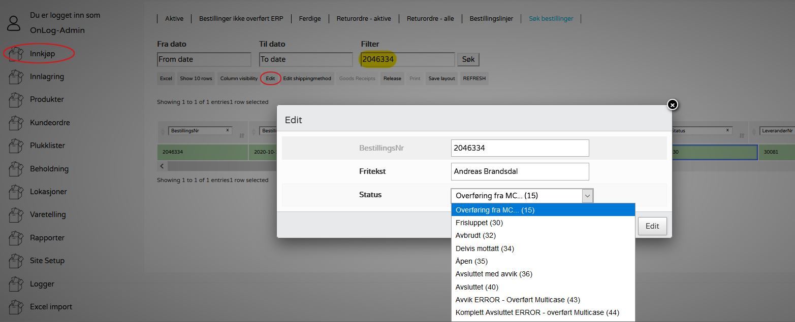 DW Multicase Innkjop Eksempel 4