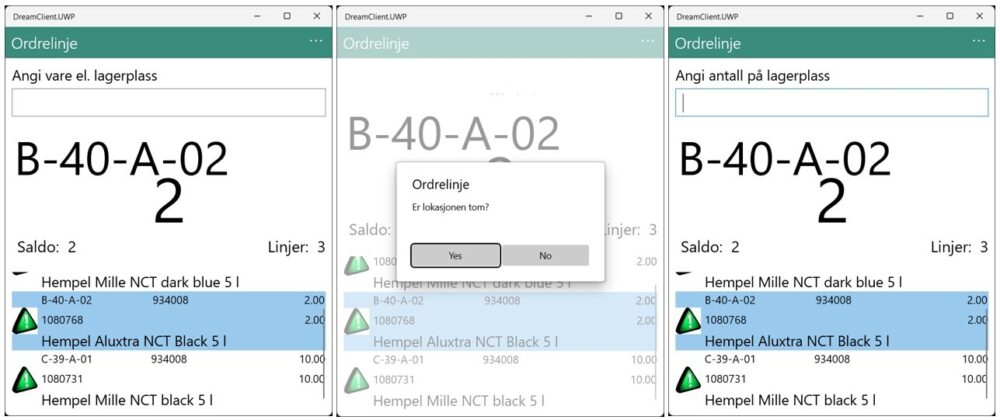 Rullerende Telling PDA nulltelling 01