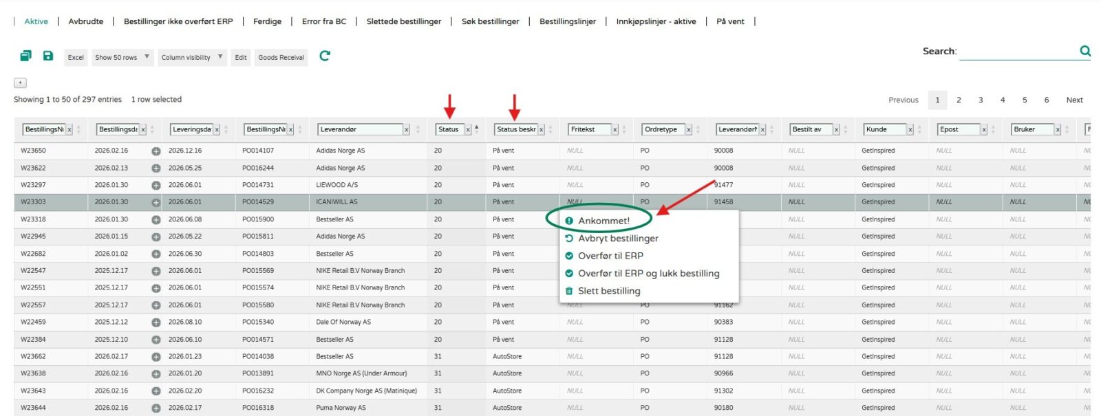 Auto Store Direkte Mottak