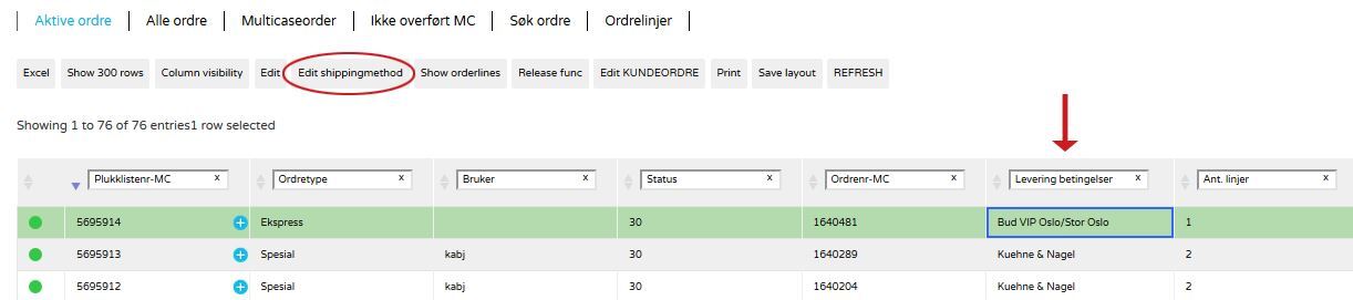 Shipping Method web